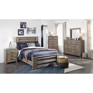 Ashley Signature Design Zelen B248-31 Rustic Tall Dresser with 7 Drawers | Dunk & Bright ...